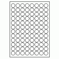 563 - Label Size 20mm dia - 96 labels per sheet